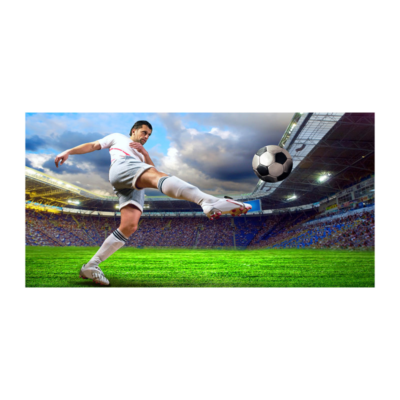Football Player In The Stadium - Wrapped Canvas Print