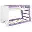 Lit superposé avec étagères de rangement intégrées et panier de sécurité moderne pour les chambres partagées-710819007