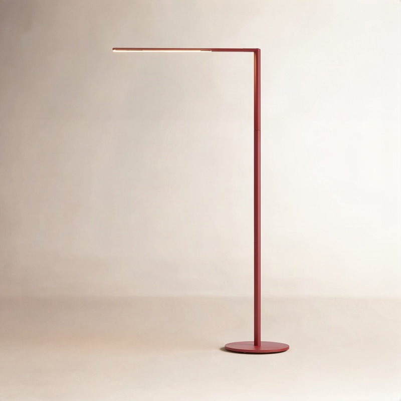 Lady7 LED Task Floor Lamp, Matte Red