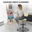 Chaise à genoux en similicuir Dakotta, tabouret à dessin pour le bureau, studio, tabouret à roulettes réglable en hauteur-923111553