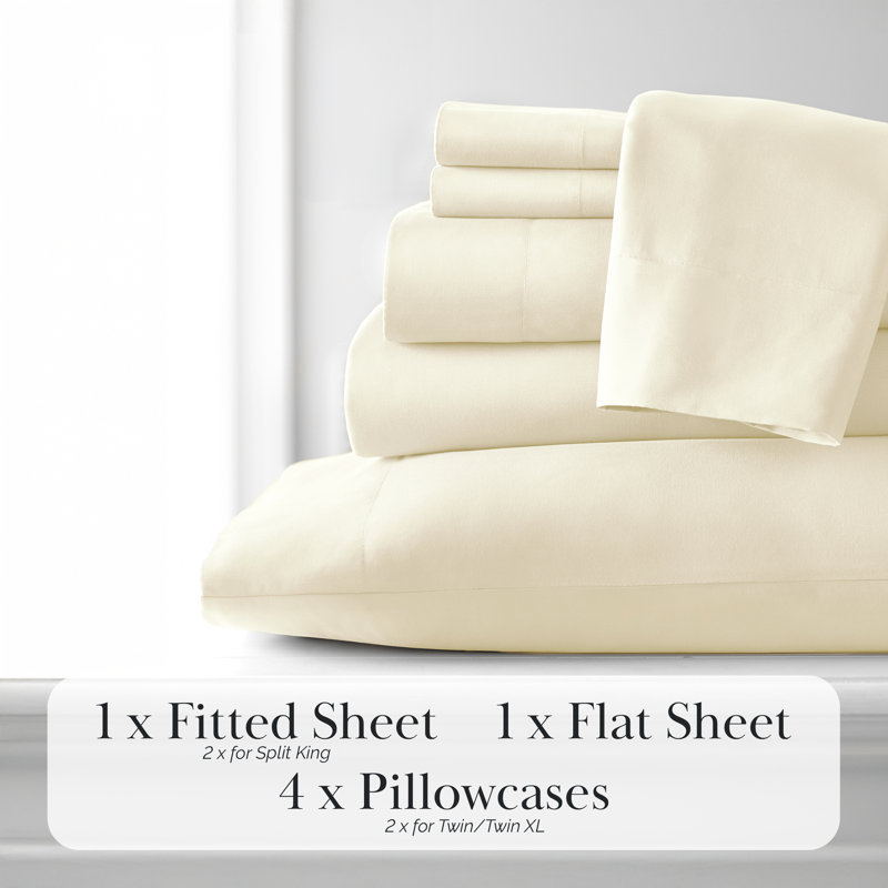 Vilano Springs Extra Deep Pocket Sheet Set, 6-Piece Ultra Soft Microfiber Sheets and Pillow Cases, Wrinkle Resistant, Easy Care