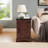 Farmhouse End Table Nightstand Rectangular Farmhouse End Table With Barn Door And Adjustable Storage Shelf, Rustic Sofa Side Table-1406967426