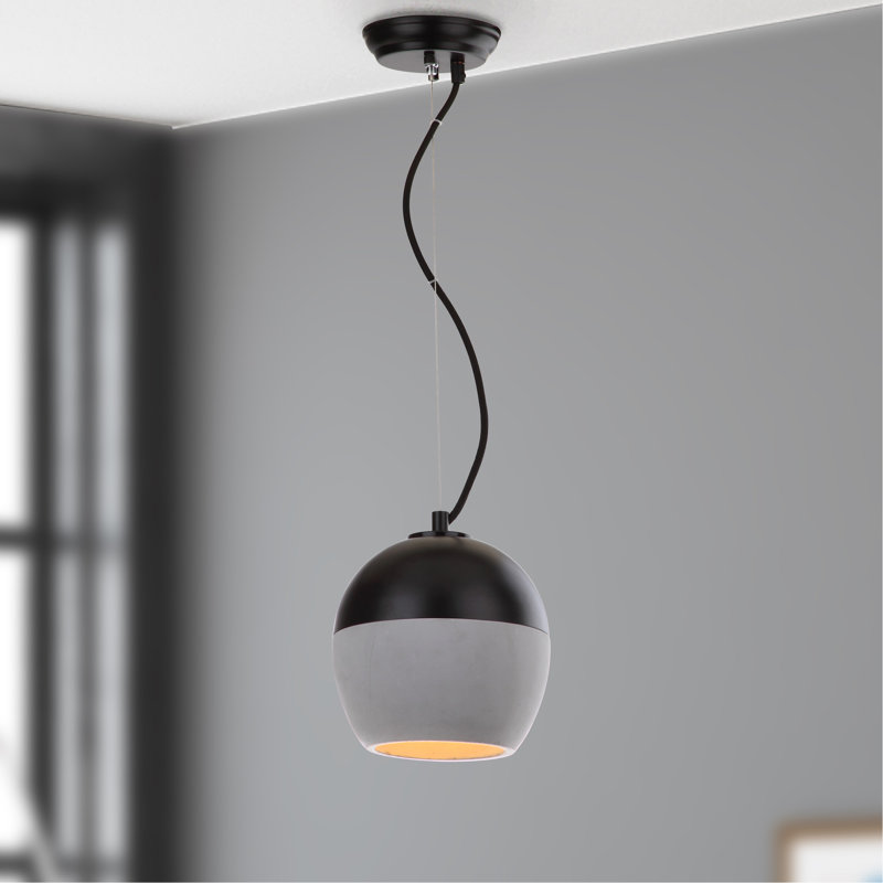 Driskill 1 - Light Gray/Black Single Pendant