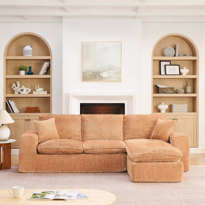 Canapé modulaire moderne avec méridienne réversible Boucle