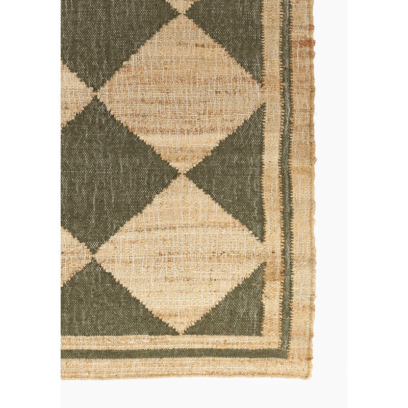 Erin Gates by Momeni Orchard Court Green Hand Woven Wool and Jute Area Rug, Rectangle 5' X 8'