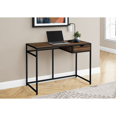 Bureau d'ordinateur, bureau personnel, ordinateur portable, tiroir de rangement, L 42 po, travail, stratifié, métal, contemporain, moderne