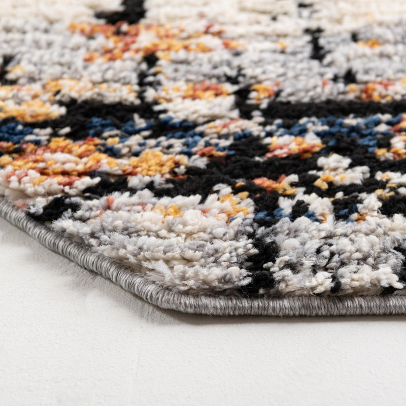 Tucson Abstract Indoor Rug, Octagon 4' x 4'