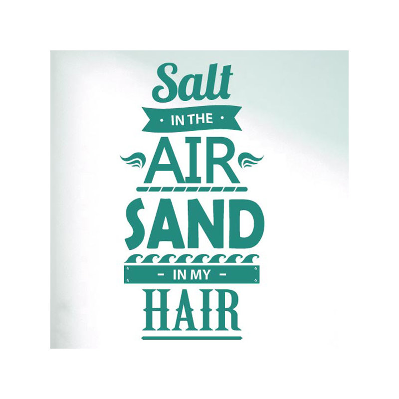 Non-Wall Damaging Wall Decal, Aqua Green, Medium
