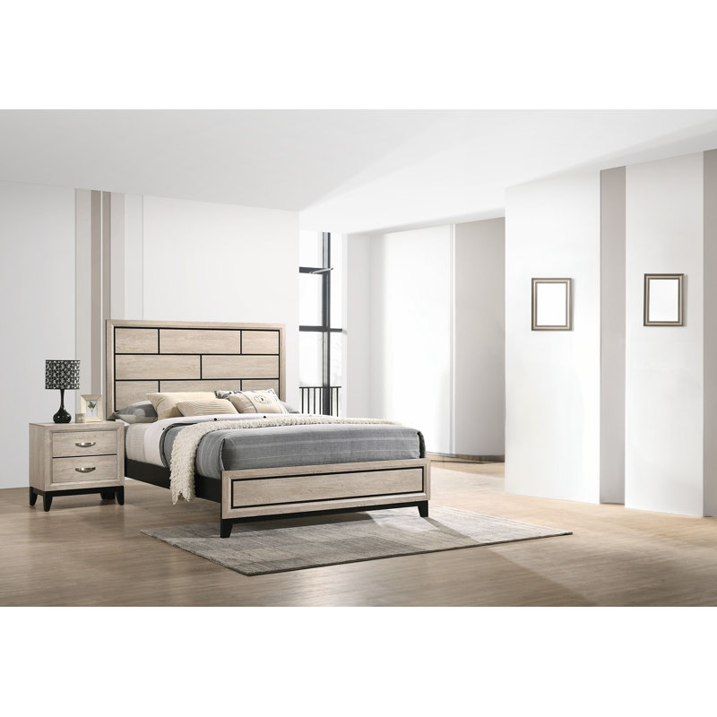 Yadier 3-3_Aubrey Panel Bedroom Set, Chalk, Dresser, Mirror, Bed, Nightstand, Chest, King