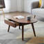 Table basse de ferme en bois massif pour le salon, facile à assembler et amp; Facile à nettoyer
