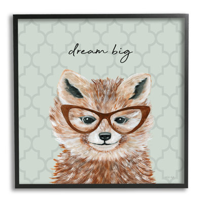 " Dream Big Happy Fox Patterned " by Cindy Jacobs