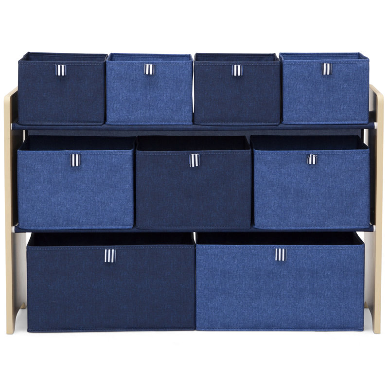GapKids Solid + Manufactured Wood Toy Organizer, Navy 