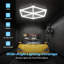 Plafonnier hexagonal à DEL Hexagon Light 130W 13 000LM 6500K blanc, garages de finition de voiture, garage, ateliers, sous-sols, gymnases, studios, salons de coiffure, salles de jeux, éclairage mural à DEL