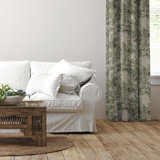 Dolce  Spring Green Cotton Grommet Top Drapery Panel Set of 2