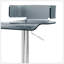 Tabouret pivotant gris et chrome