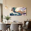 Ensemble de 1 tableau abstrait sur toile représentant un paysage-1172789293