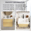 24" Wall Mounted Bathroom Vanity With Ceramic Sink With One Faucet Hole-1600734680