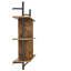 Support mural industriel à 3 niveaux 41,5 x 9,84 po pour chambre à coucher