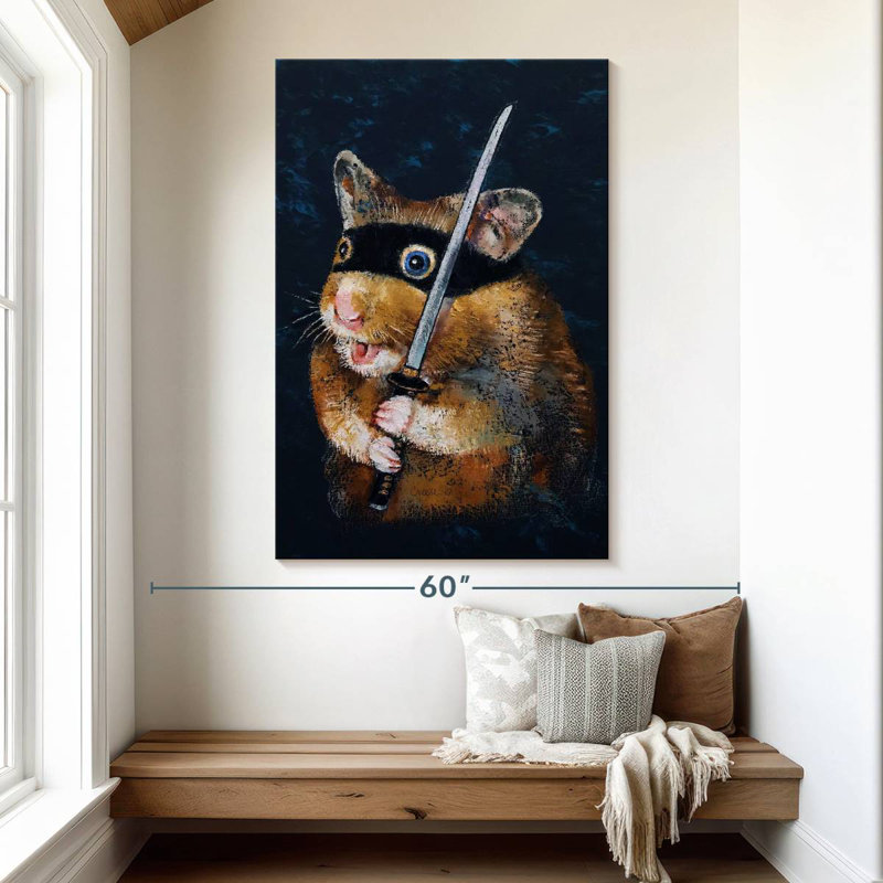 Brampt Ninja Hamster, 51" H x 34" W