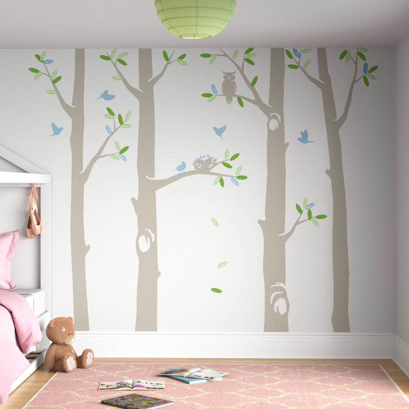 Adhésif mural Dileo, H 96 po x l 110 po, Bleu poudré