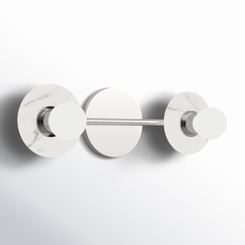 Polished Nickel 2-Light Dimmable Vanity Light with Alabaster Shade