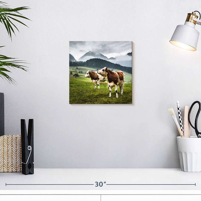 Brampt Wild Alpine Cows, 10" H x 10" W
