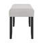 Banc de salle à manger rembourré gris clair 1pc