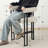 24" Upholstered Tweed Solid Back Counter Stool-1987020181