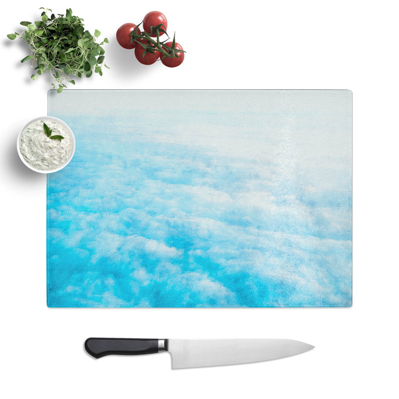 Tempered Glass Over the Clouds Chopping Board, 20 cm x 28.5 cm