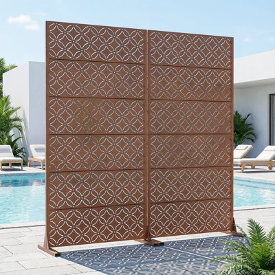  Privacy Metal Screen Fence Panel Horizontal Stripe Pattern