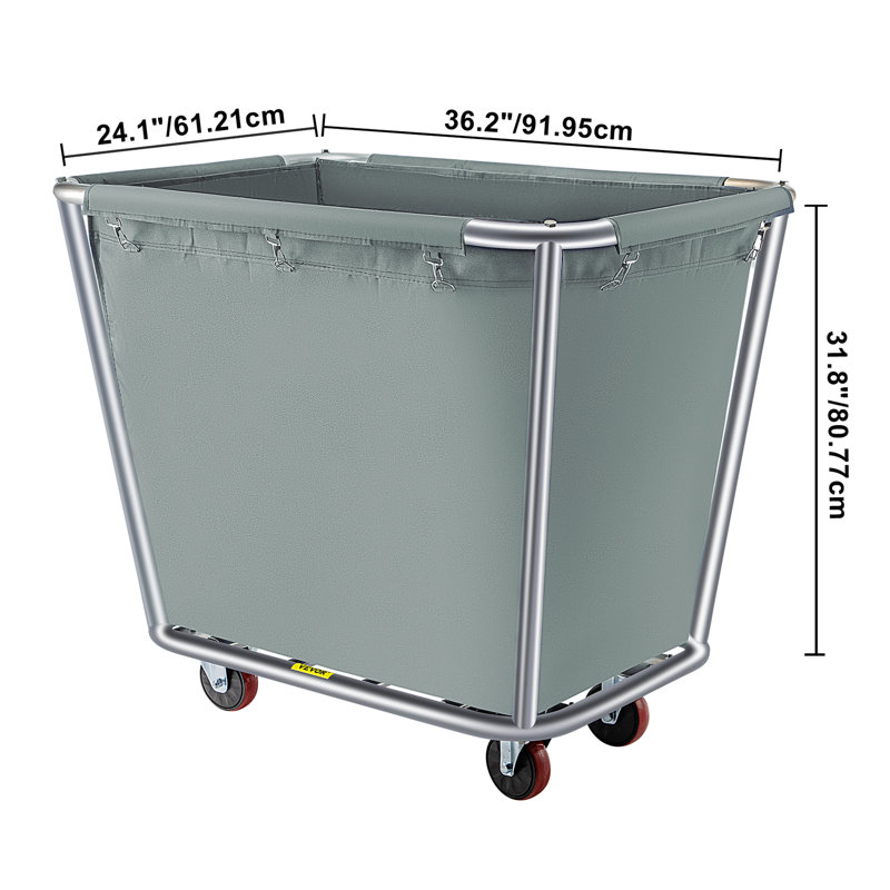 Tissu / chariot en acier inoxydable avec roulettes