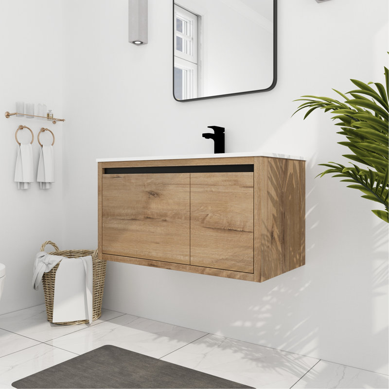 Meuble-lavabo mural 36 po avec lavabo gel