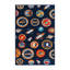Tapis bleu lavable à la machine-937794305