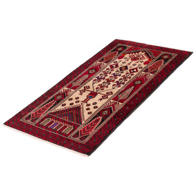 Kalgoorlie One-of-a-Kind 3'3" x 5'10" New Age Rectangle Wool Area Rug in Red