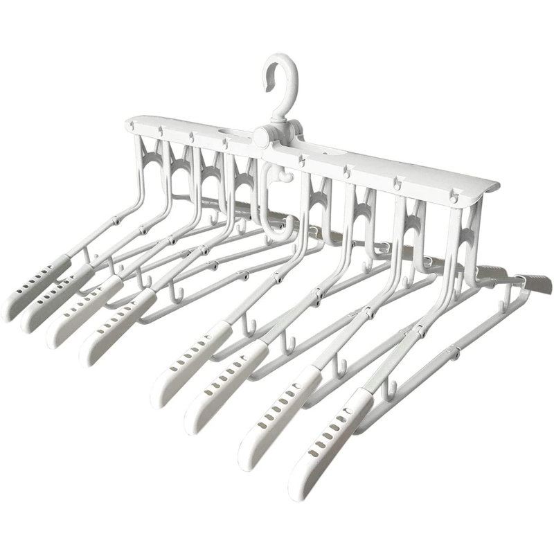 Kingswood Plastic Non-Slip Multi-Layer Hanger for Suit/Coat, White