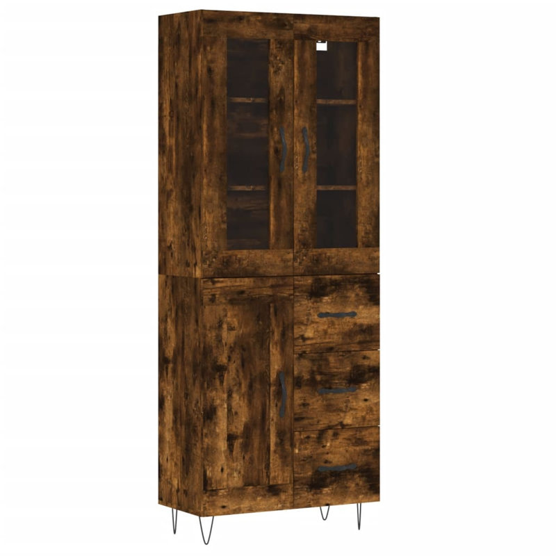 Rohando 3 Door Manufactured Wood Wardrobe, Smoked Oak
