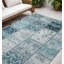 Tapis extérieur antidérapant lavable 5 pi x 8 pi bleu sarcelle