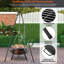 LIFERUN 86 cm W Portable Grill / Smoker Combo Charcoal Grill Gas & Charcoal Combo Grill
