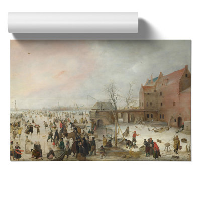 Winter Scene on the Ice by Hendrick Avercamp - Frameless Print