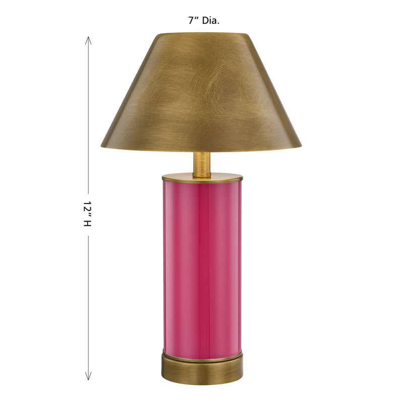 Lampe de table rechargeable à DEL 1 lumière Molly, Rose