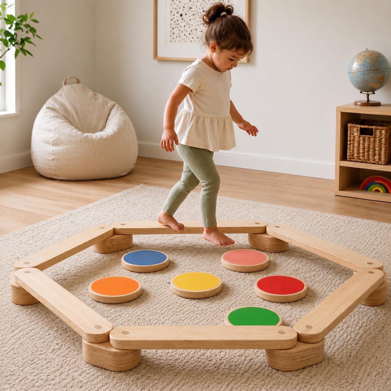 Avenlur 52.7'' W Wood Balance Beam
