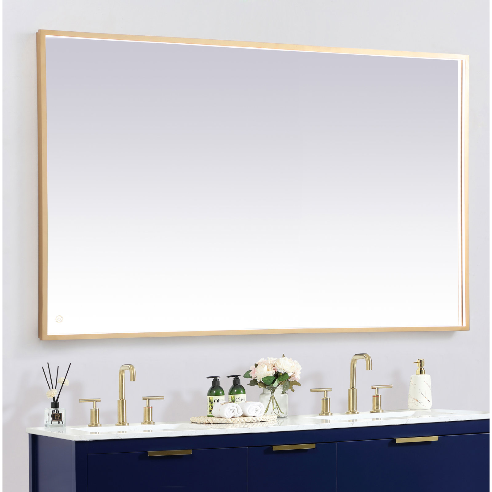 Piche 72" Mirror, Brass, 36" x 60"