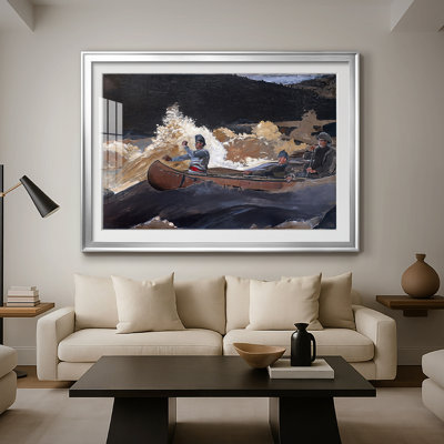 Tir sur les rapides, rivière Saguenay - Winslow Homer, toile tendue avec châssis - 1905 à 1910