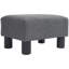 Repose-pieds repose-pieds, petit tabouret avec revêtement en tissu de lin et pieds en plastique, repose-pieds cubique pour le salon, gris anthracite