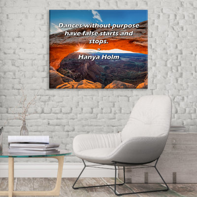 Trinx Gallery Wrapped Canvas By Hanya Holm: "Dances without purpose have false starts and sto