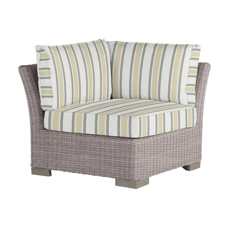 Club Woven Patio Lounge Chair with Cushions, Oyster, Dove Sunbrella® Linen, Welt