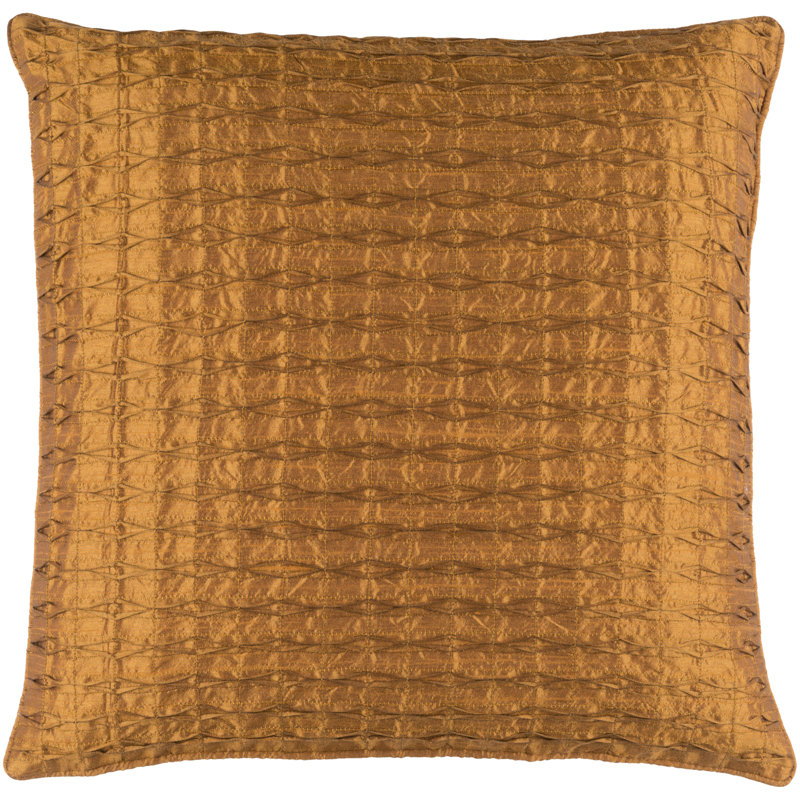 Rutledge Pillow Cover, 20" H x 20" W x 1" D, Orange