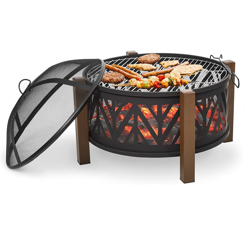 Pinerolo Round Iron Charcoal Fire Pit