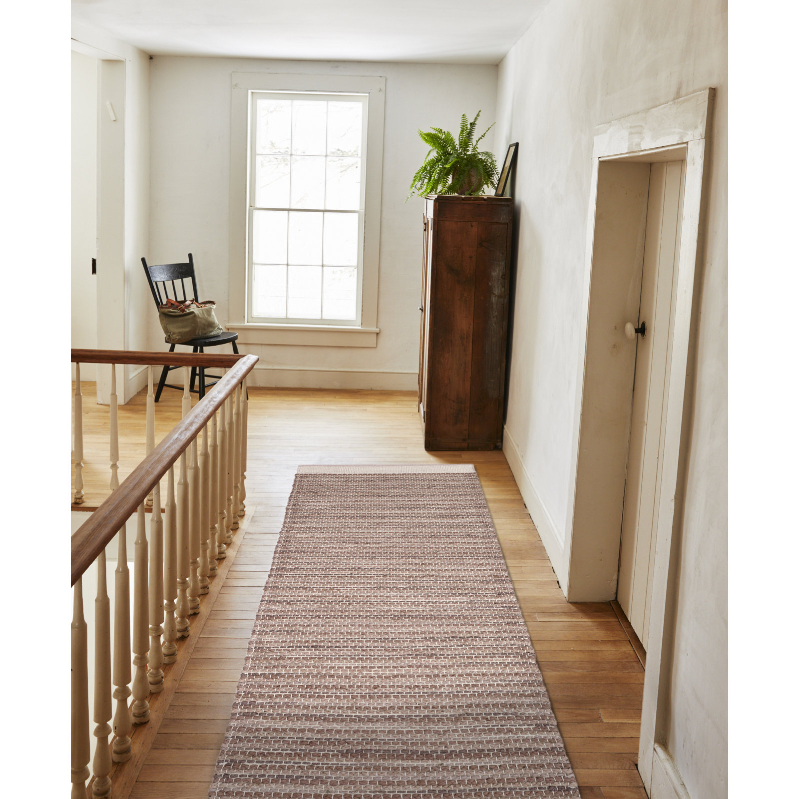 Vanora Hand-Woven Striped Jute Rug, Runner 2'6" x 8'