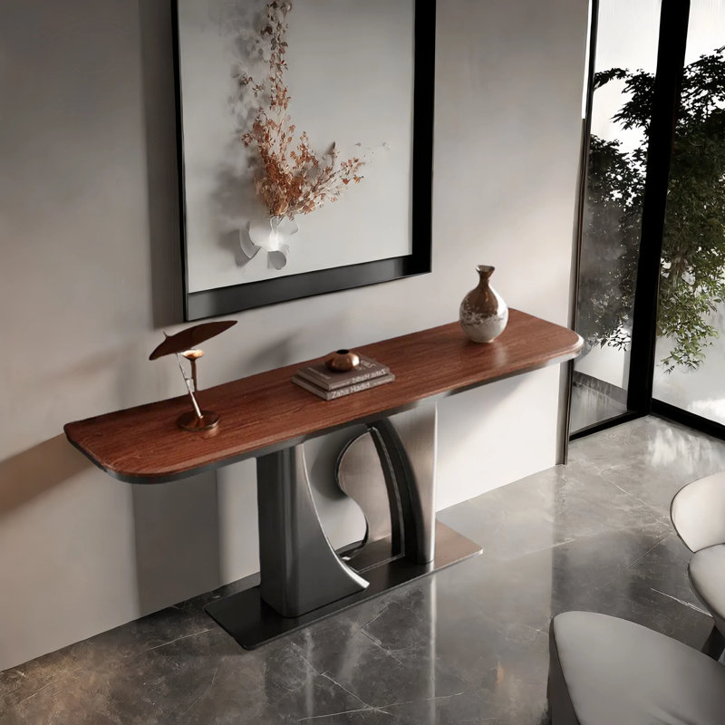 Console d'entrée de luxe, H 33,5 po x l 59,1 po x P 13,8 po, Brun